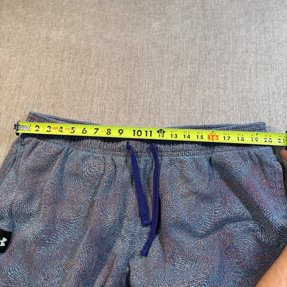Under Armour Pants Mens 3XL Blue Purple Patterned Fleece Joggers Geometric - Picture 4 of 7